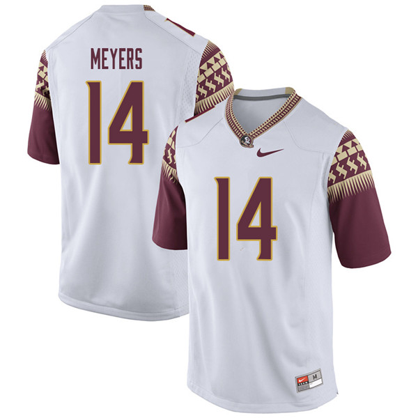 Men #14 Kyle Meyers Florida State Seminoles College Football Jerseys Sale-White